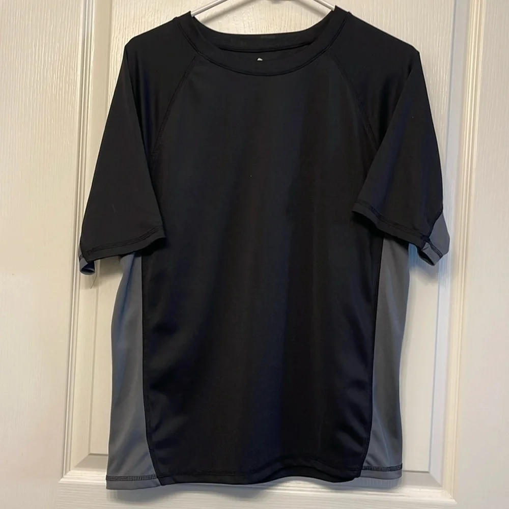 Men's Hawaii Beach Kanu Surf Black Gray Surf Board Shirt Size Med EUC #4074